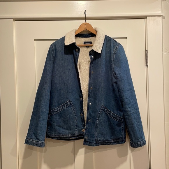J.Crew Shearling lined denim work jacket